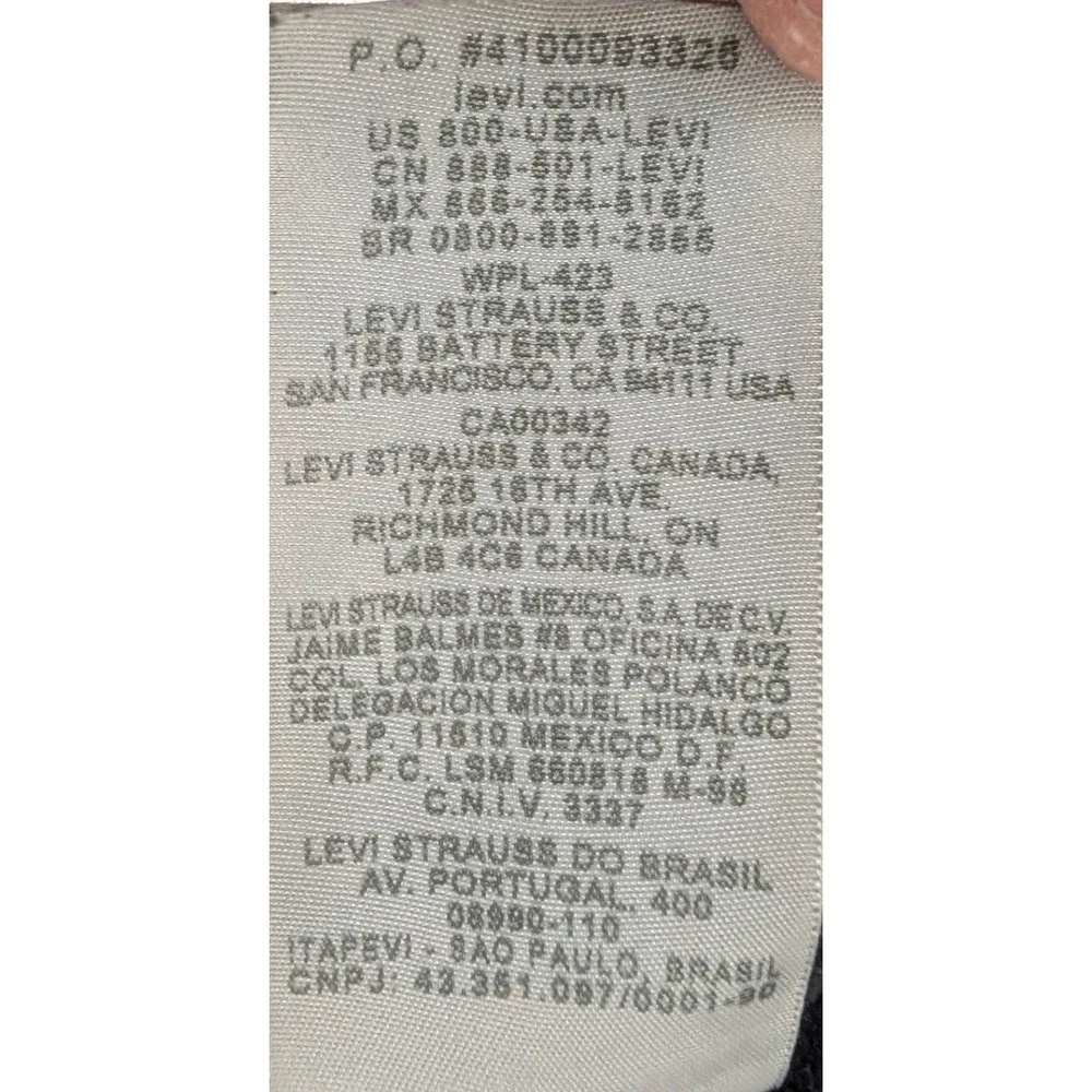 Levi's 514 Slim Straight Mens 38x30 Gray Faded Flap Pocket Jeans